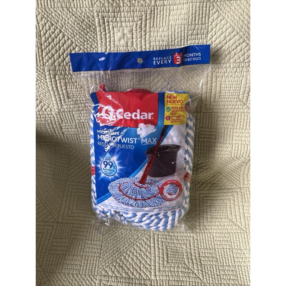 O-Cedar Micro Twist Microfiber Twist Max Mop Refill Replacement Head New Sealed
